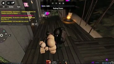 Safada brasileira e sua amiga branca transando gostoso no Roblox