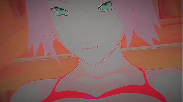 Sakura dando o rabo com força para o Sasuke em cena quente de Naruto
